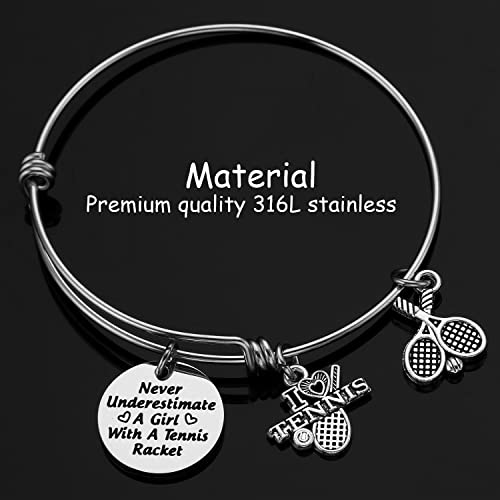 Tennis Gift For Women Birthday Tennis Charm Jewelry Tennis Themed Items Tennis Bracelet2