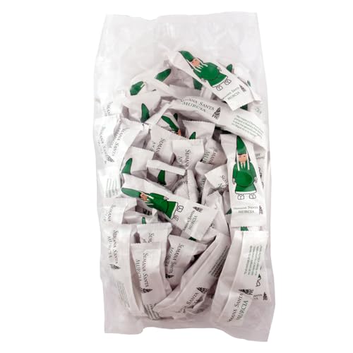 Caramelos Cerdán - Chupa Cereza Semana Santa Murcia Nazarenos Verde | 50 Unidades | Recuerdo de Murcia |Catedral de Murcia | Versos típicos Murcia| Caramelo Redondo con Palo Sin Gluten ni Alérgenos