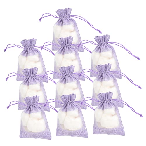 10 bolsas de saquito vacío lavanda para decoración miniatura 7