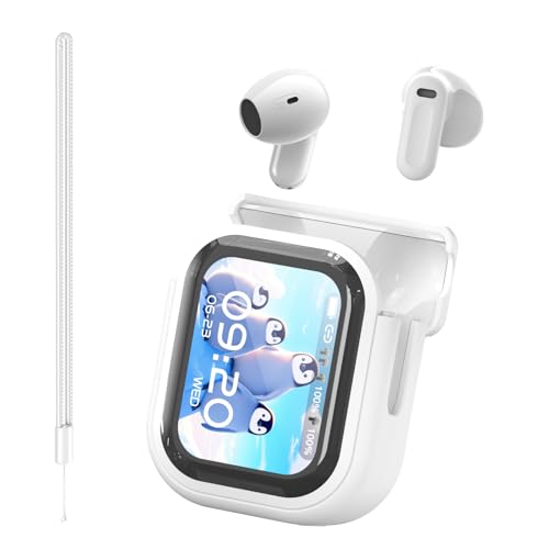 Image of NE20 Earbuds,2025 New AI Translation Earbuds Real Time Wireless Bluetooth 6.0 AI Headphones LCD Touch Screen Support 135 Languages Translation Real Time Translator Headphones Support Playing Music