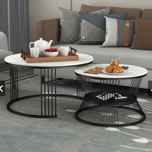 Image of Nesting Table Set of 2 for Living Room, Room Decoration Item for Bedroom