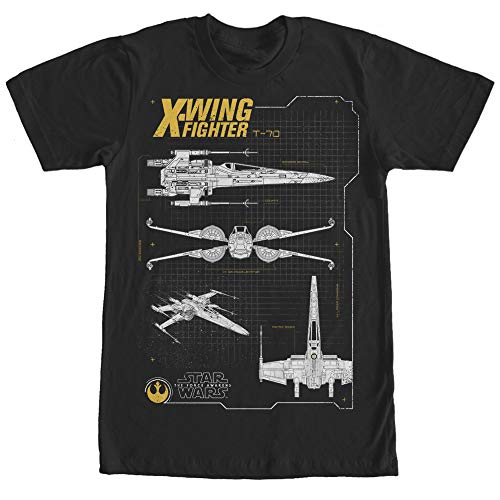 Men's Star Wars The Force Awakens T-70 X-Wing T-Shirt - Black - Medium