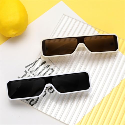 willochra Small Rivets Sunglasses for Women Men Futuristic Shield Sun Glasses Rectangle Flat Top Cool Tiny Shades F273