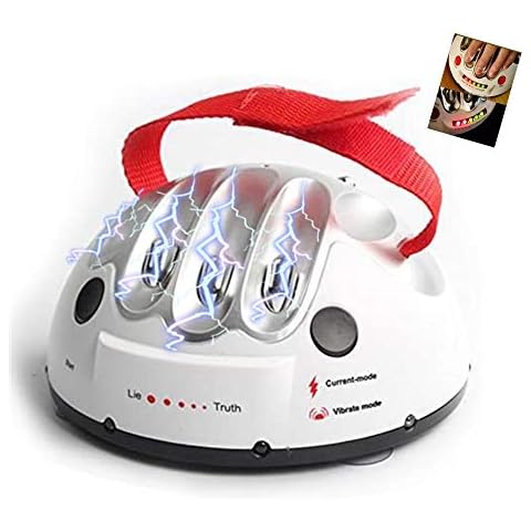 Lie Detector Machine,Micro Electric Shock Lie Detector Polygraph Test Finger Toy Truth Party Game Console Novelty Game Interesting Electric Shocking Liar Cover