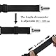Bedecor verstellbare Bettlakenspanner, 4 Stück, Schwarz, elastisch, für die Ecken von Bett, Matratze oder Sofa (30-120cm)