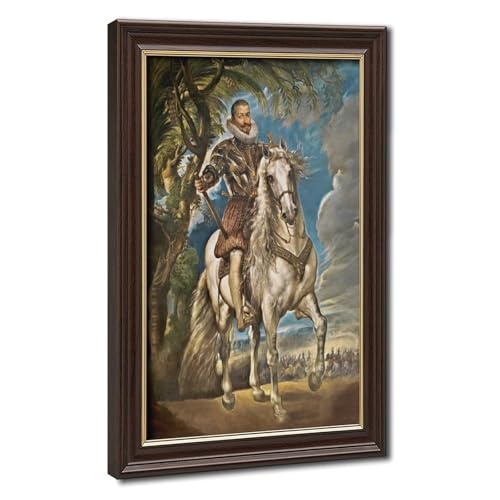 Impression sur toile du Portrait équestre du duc de Lerma Rubens cadre 20x30 cm