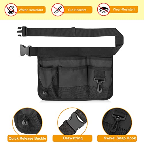 Geboor Gardening Tool Waist Bag Belt Heavy Duty Oxford Tool Apron With 7 Pockets Of Different Sizes And Depth (Black) #TOP2