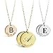 Delicate Initial Disc Necklace Coin Graduation Gift Christmas Gift Personalized Initial Jewelry for Women - LCN-ID-L