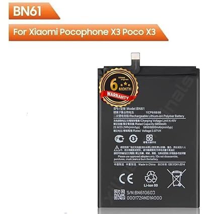Image of BN61 Battery for Xiaomi Poco X3 - BN61 Battery with 6 Month Warranty*** (Y187)