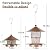 Bird Feeder for Outdoor Hanging, Metal Bird Feeders for Outside Hanging, 4 Lb Large Capacity Birdfeeder to Attracting Birds