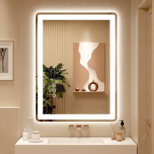 Image of 36x28 LED Lighted Bathroom Mirror for Vanity