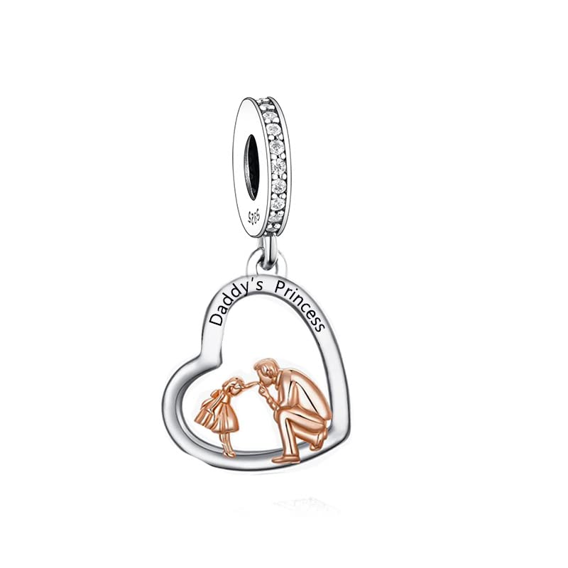 Abalorio de plata de ley 925 auténtica en forma de corazón compatible con pulsera Pandora