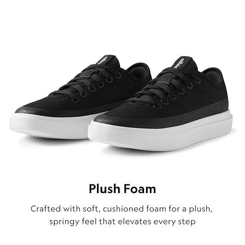 Allbirds Men's Canvas Piper Everyday Court Sneakers - Natural Black (Blizzard Sole) - 10 Medium