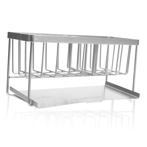 Alipis Soporte De Esponja Multifuncional para Cocina Estante De Almacenamiento para Fregadero y Encimera Organizador De Drenaje De Esponjas y Bayetas De Escritorio