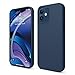 elago Silicone Liquido Custodia Cover Compatibile con iPhone 12 Case e Compatibile con iPhone 12 PRO Case (6.1”), Silicone Liquido Premium, Protezione Full Body : Case Antiurto 3 Strati (Blu Scuro)