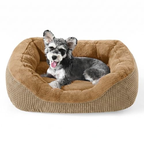 Image of INVENHO Small Dog Bed Washable Orthopedic Calming Warming Durable Pet Bed with Anti-Slip Bottom