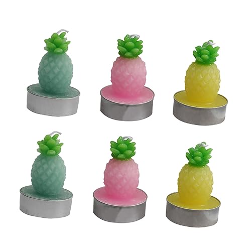 Bougies ananas Cabilock melange trois couleurs fausse plante decorative