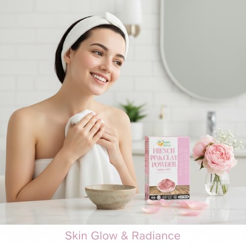 Image of Herbs Botanica French Pink Clay /Rose Clay Powder Montmorillonite Kaolin Clay Powder Healing Clay for Face Mask Skin Care Detox, For Soap Making Clay French Skincare150 gms / 5.3 oz