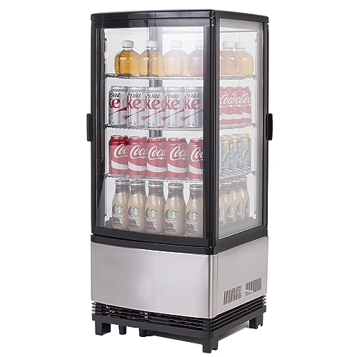 MAXX Cold MECR-32D 4-side Glass Two-Door Merchandiser, Countertop/Floor Refrigerator - Thumbnail 3
