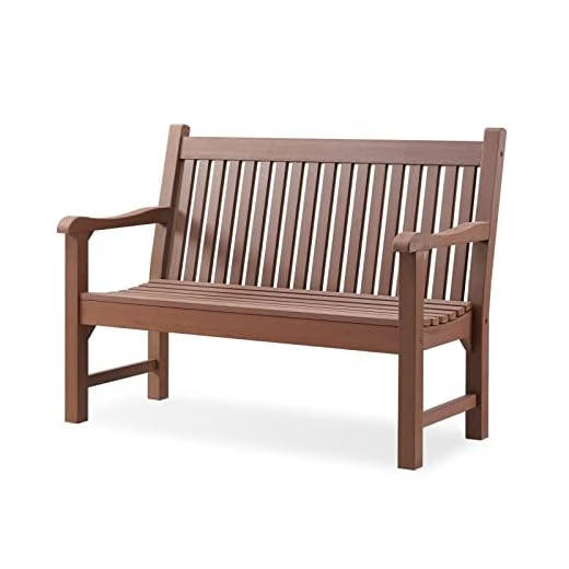 Psilvam 2-Person Garden Bench for Outdoor Use