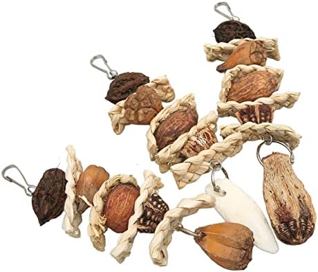Parakeet Toys, Parrot Chewing Toy, Bird Beak Grinding Stone, Parakeet Chew Treats Toy for Finch,Budgie,Parakeets,Cockatiels, Conures,Love Birds and Amazon Parrots