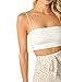 SheIn Women's Basic Plain Spaghetti Strap Tube Crop Cami Top White