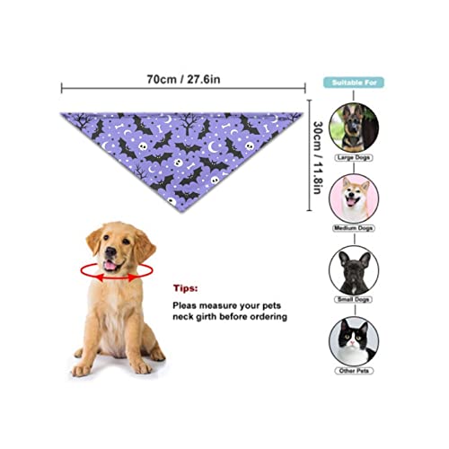 Halloween Bat Skull Moon Dog Bandana Scarf Triangle Bibs Pet Accessories Cat Kerchief #TOP1