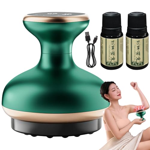 Sucritude Dispositivo de Masaje Anticelulítico | Aparato de Ventosas | Instrumento Inteligente de Raspado con Calor de 9 Niveles para Mujeres y Hombres en Muslos Abdomen Glúteos y Cuerpo Completo