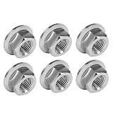UHDFBDHF 6PCS Titanium DIN6923 M5 M6 M8 M10 M12 M14 Hex Flange Nuts (M10 Pitch 1.25mm)