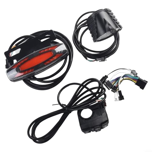 E-Bike Front Brake Rear Light Set 24V 48V Bike Rack Lamp with Horn Headlight Switch Electric Bicycle Turn Tail Light Accessories