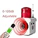 Y DIANS S Wireless Remote Control Alarm Siren 500m Portable Rechargeable 120dB Horn Siren LED Strobe Warning Light with Adjustable Tone and Volume for Factories, Docks, Roads, School AC100V-240V