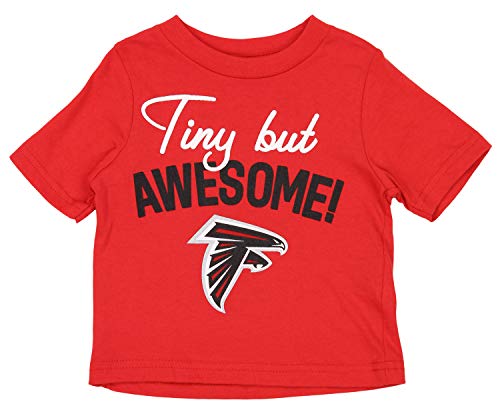 Outerstuff NFL Infant (12M-24M) Atlanta Falcons Tiny But Awesome Short Sleeve Tee, Red 24 Months