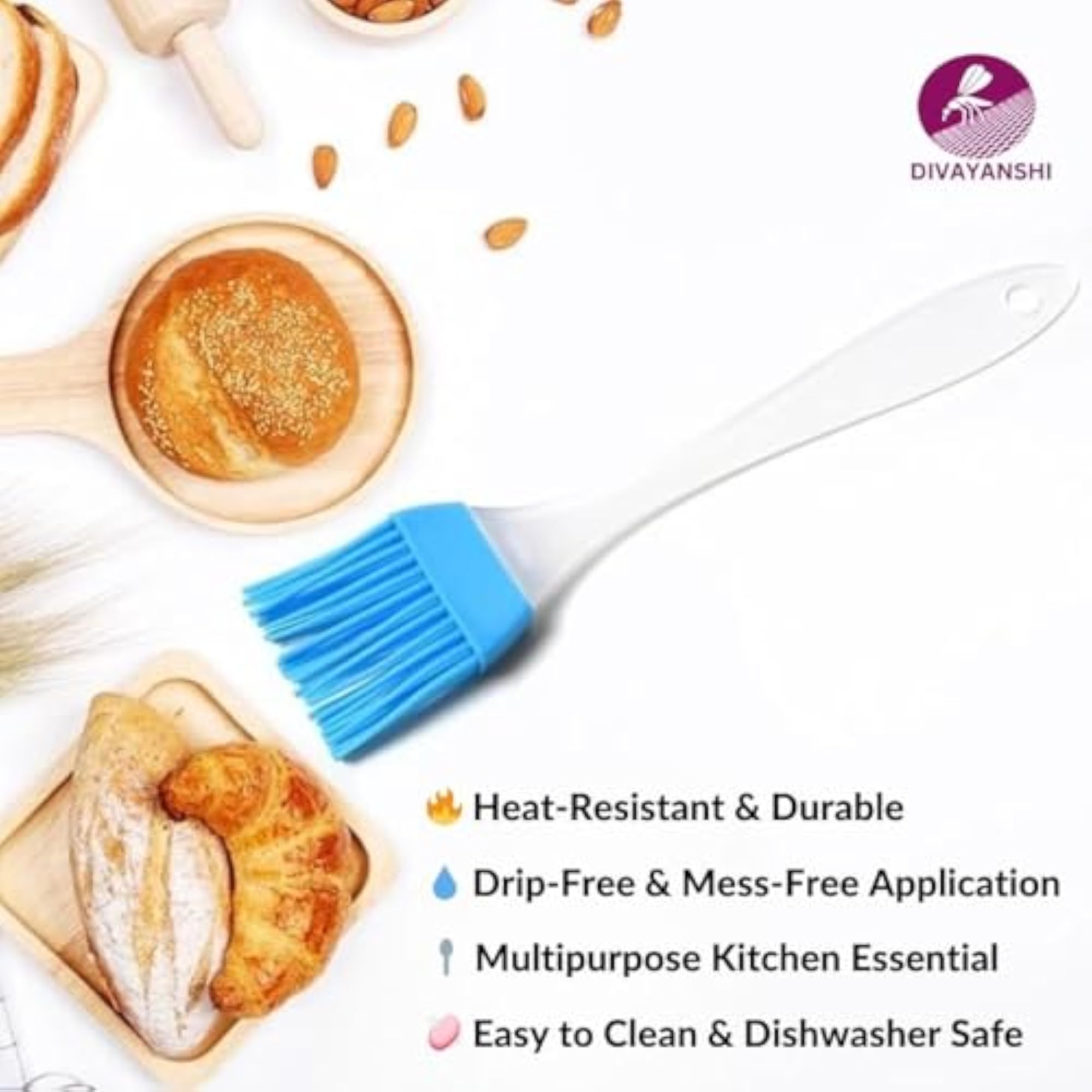 Flat Pastry Brush for Cooking