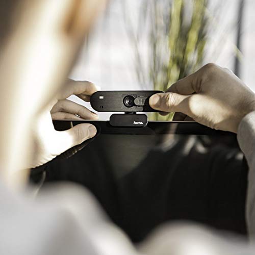 Hama Webcam 1080p Full HD mit Stereo Mikrofon (PC Webcam mit Autofokus und intelligenter Belichtung f&uuml;r Homeoffice und Gaming, 360 Grad schwenkbar, mit Kamera-Abdeckung, 1/4 Zoll Gewinde f&uuml;r Stative)