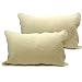 AT17 Zestaw 2 poszewek na poduszki buutis, pikowane poszewki na poduszki w stylu dworkowym Shabby Chic - pikowane kwiaty buutis - 50x80 - jasny beż - mikrofibra na zewnątrz/wewnątrz ze 100% bawełny