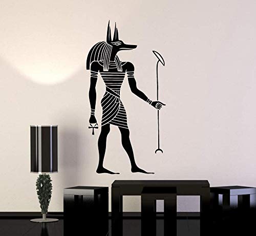 keletop L'Égypte Antique Art Stickers Murale Home Decor Anubis Dieu Dieu Égyptien Style Vinyl Sticker Bedoom Salon Décoration Stickers 42 * 81CM Cover