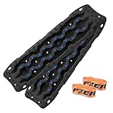 FieryRed Traction Boards Offroad, Recovery Boards with 2 Leashes, 2Pcs Traction Mat Recovery Tracks