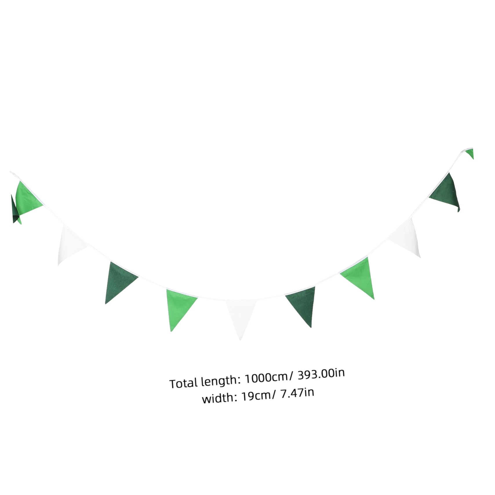 HANABASS 3 Pièces Bannière Fanions Triangle Polyester Solide pour Décoration Mariage Anniversaire Garçon Fille Shower Jardin Photo Background Vert Dégradé