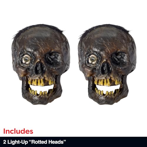 Cabeza podrida decorativa de halloween pack de 2 unidades 2
