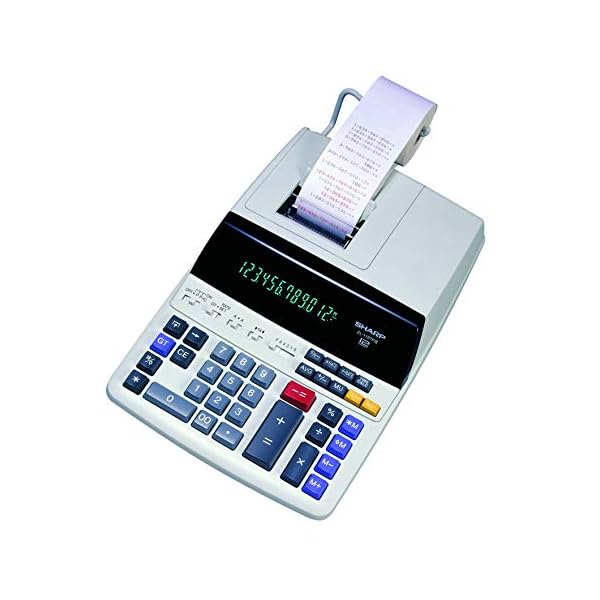 Sharp EL-1197PIII Heavy Duty Color Printing Calculator with Clock and Calendar