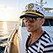 TOPORTY Captain Yacht Hat Nautical Hat Adjustable Anchor Skippers Cap Navy Marine Admiral Hats for Men and Women, Navy