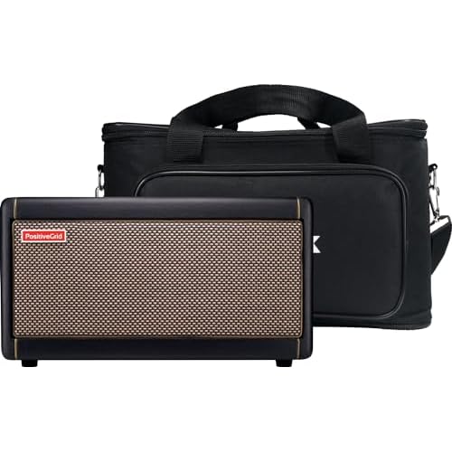 Positive Grid Spark Guitar Amplifier + Traveler Bag Bundle – Electric, Bass and Acoustic Guitar 40-Watt Combo Amp Including Spark Mobile App