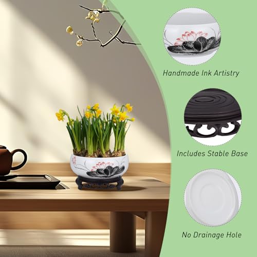 Jardinière décorative pour bonsaï compacte style chinois artistique