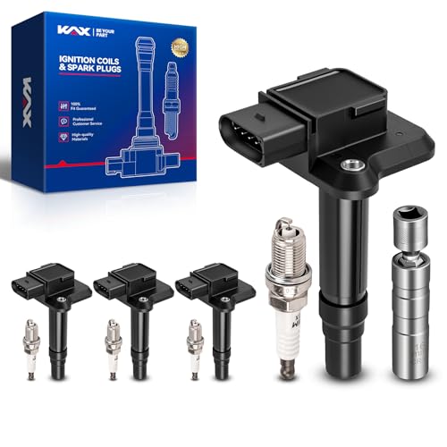 Image of KAX Ignition Coils & Spark Plugs Set Fit for TT Quattro, Beetle | (w /tool) TT Quattro 2000-2001, Beetle 1999-2001 1.8T, Jetta 2000-2001 1.8T, TT 2000-2001, Golf Passat A6 A4 UF274