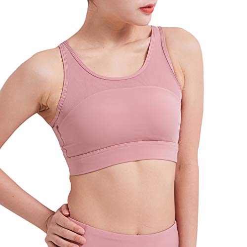 pedkit Sutiã esportivo feminino cruzado malha nas costas emenda sem fio removível almofada respiráve