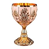 Generisch Mini copa de vino de aleación de zinc vintage de 30 ml, retro para el hogar, bar, boda, regalo de cáliz, copa de vino, para cerveza, cóctel, whisky