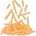30 Pieces Fake French Fries Play Food Simulation Fake French Food Artificial Food French Fries PVC French Fries Kitchen Toy Decoration Lifelike Tools Restaurant Window Display Party Tricky Props