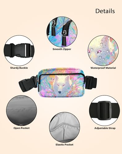 Image of Wolf Fanny Pack for Women Belt Bag Fashion Everywhere Waist Pouch Lightweight Crossbody Bags with Adjustable Strap