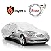 KAKIT 6 Layers Car Cover - Waterproof Windproof All Weather Snow Covers, for Summer Outdoor, Car Covers for Sedan Auto Automobiles, Free Windproof Ribbon & Anti-Theft Lock, Fits 185" - 199"
