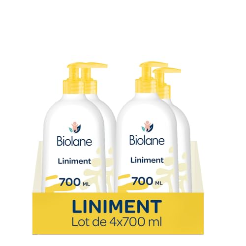 Liniment bébé Oléo-calcaire Biolane nettoyant fessier naturel pour peaux sensibles 4x700ml